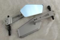 กระจกมองข้าง ห้าเกลี่ยม CNCสีเงิน SF070 REAR MIRROR SILVER