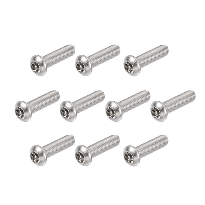 haotao-hardware-uxcell-m8x30mm-torx-security-machine-สกรู10ชิ้นสกรูหัวกระทะภายในคอลัมน์304สลักเกลียวสแตนเลส