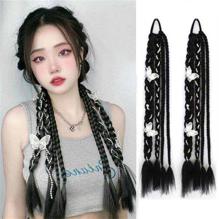 DDUI High quality Rubber Band Cute Female Hot Girl Double Ponytail