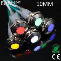 10mm LED Metal Indicator Light Waterproof IP67 Signal Lamp 3V 5V 6V 9V 12V 24V 110V 220V Red Yellow Blue Green White Pilot Seal