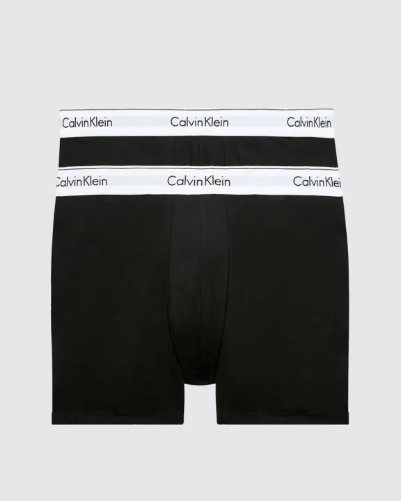 Calvin Klein Underwear Modern Cotton Stretch Boxer Brief 2 Pack Black