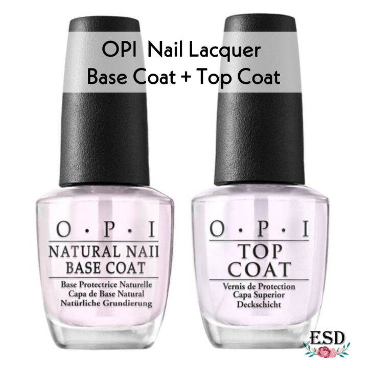 OPI Natural Nail Base Coat /Top Coat เบสทารองพื้น และเคลือบเงา สำหรับปกป้องเล็บ ไม่เหลือง และ