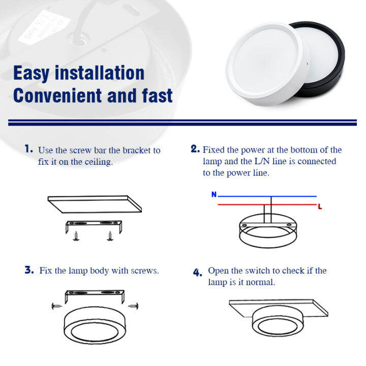 hot-led-downlight-โคมไฟเพดาน-ac-220v-240v-9w-12w-15w-18w-surface-mount-รอบลงไฟสำหรับห้องครัวห้องนั่งเล่นตู้