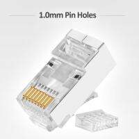 【cw】 Gigabit RJ45 8P8C Cat6 Plugs Ethernet Cable Male 1.1mm Pin Holes With Loarding Bar 26AWG Cables