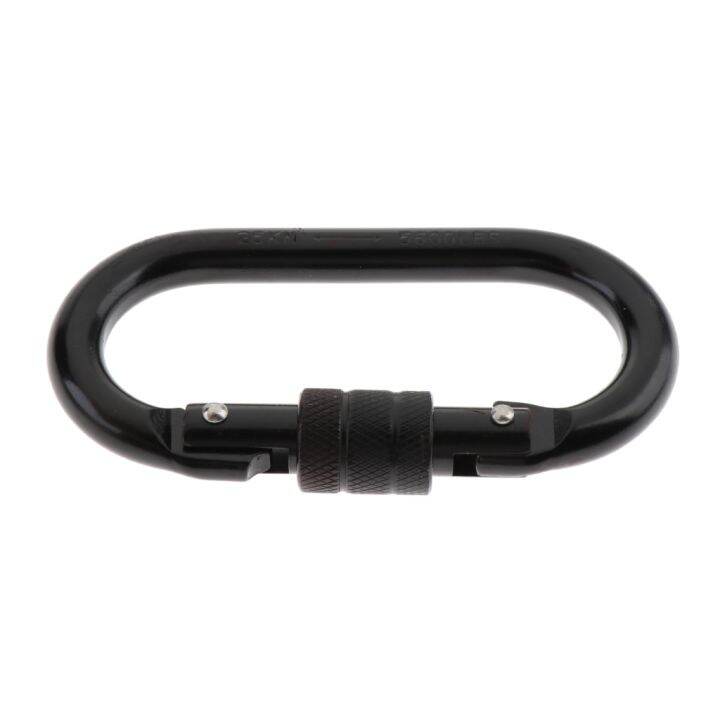 1pcs-25kn-o-shaped-climbing-screwgate-carabiner-clip-for-rock-climbing-steel