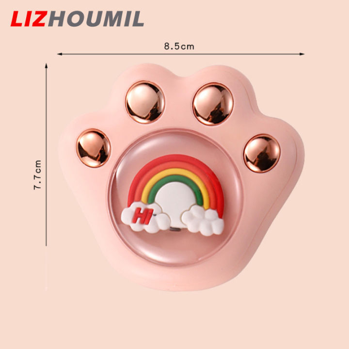 lizhoumil-ที่ให้ความร้อนในอุปกรณ์ไฟฟ้าพกพาขนาดเล็ก-usb-รูปการ์ตูนหมีสีรุ้งแบบชาร์จได้ที่อุ่นมือมือ