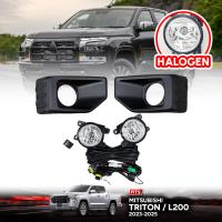 ไฟตัดหมอก ไฟสปอร์ตไลท์ ดวงไฟ ธรรมดา / LED รุ่น มิตซูบิชิ ไทรทัน MITSUBISHI TRITON ปี 2023 - 2024 พร้อมครอบ สีดำ และชุดสายไฟ 1 ชุด ( เลือกดวงไฟได้นะคะ )