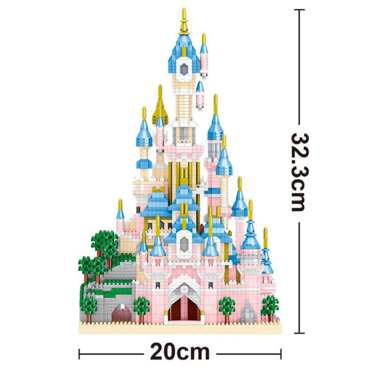 lezi-8240-world-architecture-paris-dream-castle-tower-garden-รุ่น-mini-diamond-blocks-อิฐของเล่นสำหรับเด็กไม่มีกล่อง