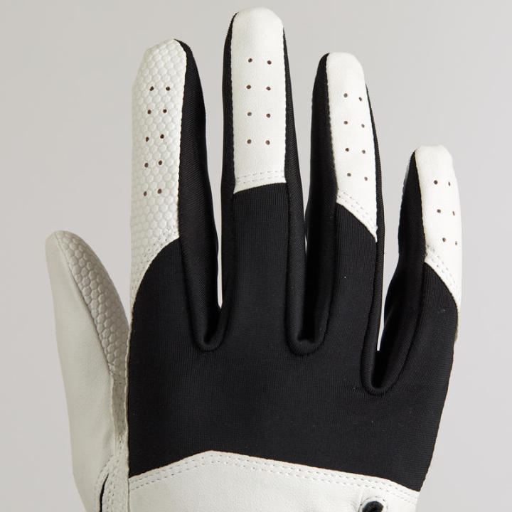 พร้อมส่ง-ถุงมือกอล์ฟสำหรับผู้ชายถนัดซ้าย-ความทนทานสูง-mens-golf-left-handed-resistance-glove-white-and-black