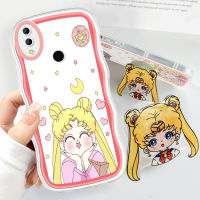 Cetus เคส Xiaomi Redmi Note 7 7 Pro นิ่มแฟชั่นลายการ์ตูนเซเลอร์มูนกันกระแทกคลุมทั้งหมดเคสโทรศัพท์มือถือพร้อมที่ยึดฟรี