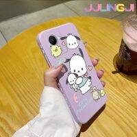 Jlingji เคสสำหรับ Realme C30 C30s เคส C33แฟชั่นน่ารัก Pochacco นุ่มเคสมือถือบางด้านข้างลายขอบสี่เหลี่ยมเคสซิลิโคนนิ่มเคสป้องกันการกระแทก