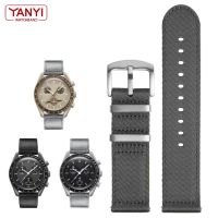 Nylon watchband For Omega X Swatchˉ Joint MoonSwatchˉ watch strap 20mm Quick Release bar bracelet grey black wristwatches band