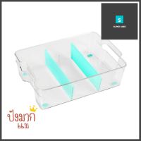 กล่องจัดเก็บในตู้เย็นแบบแบ่งช่องซ้อนได้ L KECHSTACKABLE REFRIGERATOR STORAGE BOX WITH COMPARTMENTS KECH L **โปรโมชั่นสุดคุ้ม โค้งสุดท้าย**