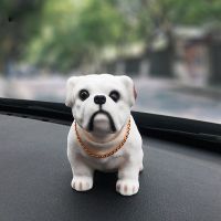 ✼﹉ Nodding Dog Shaking His Head Tiger Doll Resin Simulation Dog Toy Dashboard Decoration Car Ornaments Cute Car Accessories