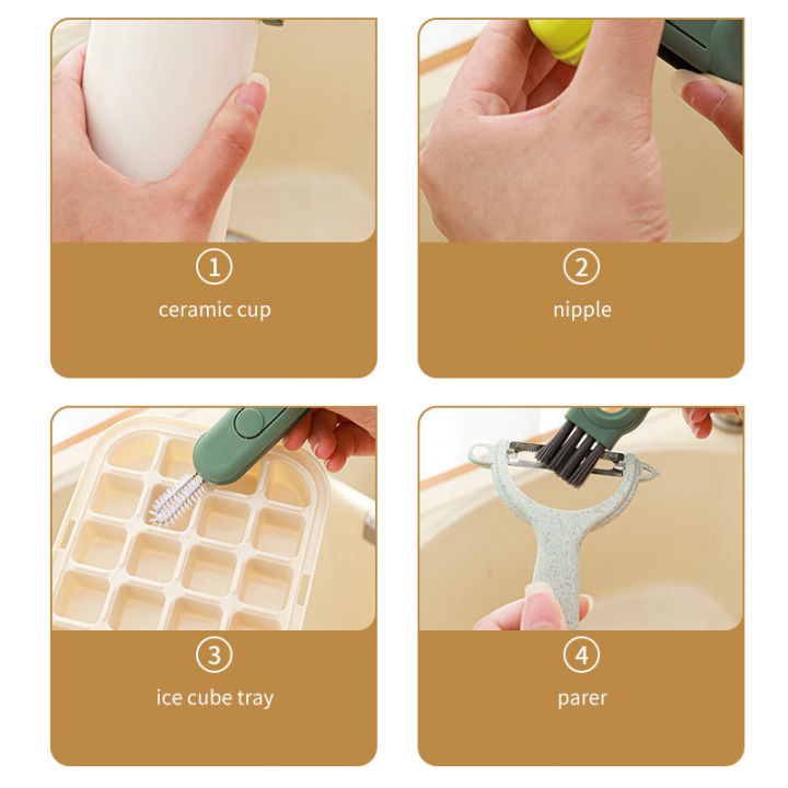bali-แปรงทำความสะอาดถ้วยแบบหมุนได้5ใน1แปรงทำความสะอาดขวดอเนกประสงค์อุปกรณ์ทำความสะอาดช่องว่างในห้องครัว