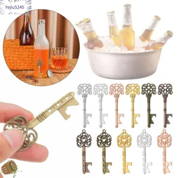 Portable Beer Bottle Opener Keychain Mini Pocket Aluminum Alloy Beverage  Beer Bottle Opener Wedding Party Favor Gifts Wholesale