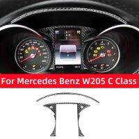 สำหรับ Mercedes Benz C Class W205 2015-2021รถคาร์บอนไฟเบอร์มาตรวัดความเร็วรอบที่ครอบอุปกรณ์เสริมรถยนต์สติ๊กเกอร์กรอบตกแต่ง