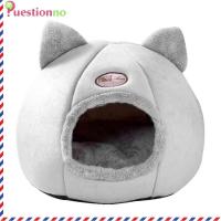 {Questionno} สัตว์เลี้ยงน่ารักสุนัขแมวบ้านสุนัขพับได้ฤดูหนาว Warm Nest Puppy Sleeping Cave