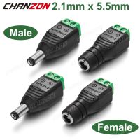 ☃ 10pcs 12V DC Power Connector Jack 2.1mm x 5.5mm Female Male Plug Socket Screw Adapter for LED Strip CCTV Camera Light Connection