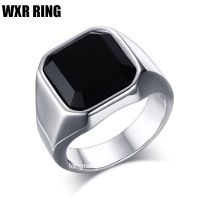 WXR RING แฟชั่นใหม่บุคลิกภาพพลอยฝังเพชรแหวนผู้ชาย