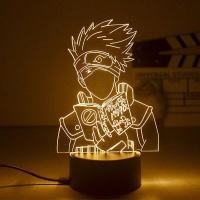 อะนิเมะ Naruto Uzumaki 3D LED Night Light Kakashi ตารางโคมไฟของเล่น Hatake ตัวเลข LED Light ตกแต่งห้องเด็กคริสต์มาสของเล่นของขวัญ
