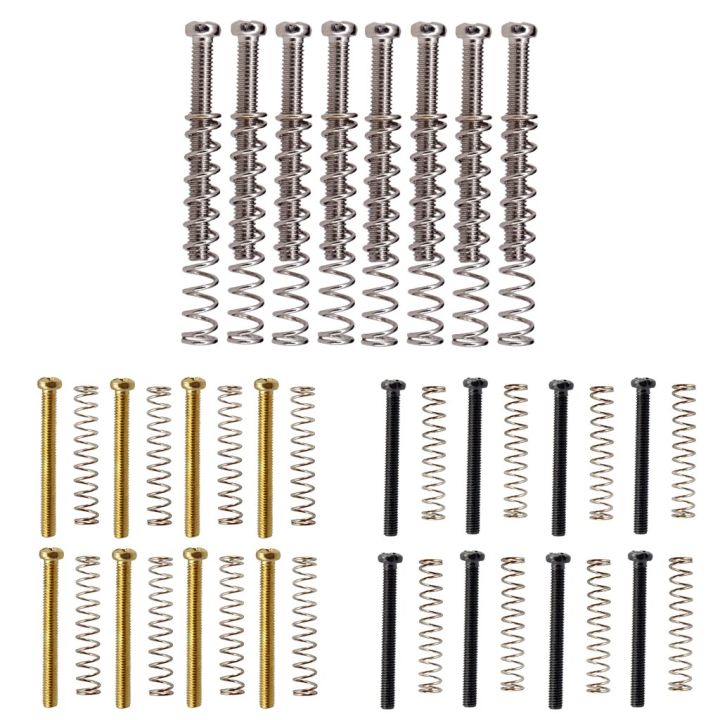 8-pair-metal-humbucker-double-coil-pickup-ring-cover-mounting-screws-springs-for-electric-guitar-pickup-frame-guitar-bass-accessories