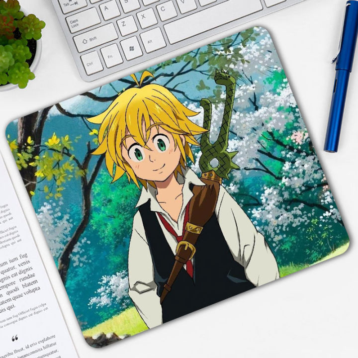 ขายดียอดนิยมเจ็ดบาปร้ายแรง-meliodas-แผ่นรองเมาส์เล่นเกม-gamer-คอมพิวเตอร์-m-ousepad-แป้นพิมพ์โต๊ะเกม-mause-หนูจ้า