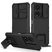 Honor X7 Case, WindCase Rugged Dual Layer Stand Case with Sliding Camera Cover for Honor X7