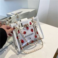 ✉ Popular bags womens 2021 new trendy texture high-end niche transparent fashion foreign style summer jelly messenger bag