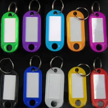 Key Identifiers Tags 50pcs Key Tags with Ring Plastic Portable Key Chain Label  Key Ring Labels Key ID Label Key Hanging Tag Key Ring Accessory Key Chain  Tags 