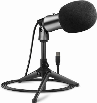 SOONHUA Microphone for Computer, Professional Recording Condenser Microphone Compatible with PC, Laptop,Tiktok Live Streaming, Mac-Recorder Singing YouTube Skype gaming mic (USB PC Microphone with Mic Stand)