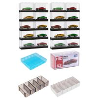 HOT WHEELS PVC Acrylic 1:64 Small Scale Car Model Protection High Transparency Foldable Dustproof Display Grey Storage