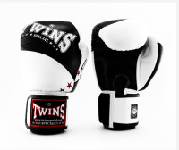 นวมชกมวย Twins Special Thai Boxing Gloves - BGVL-10 - White- Black