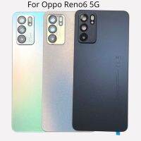 สำหรับฝาหลังปิดโทรศัพท์5G Reno6 PEQM00หุ้มหลังกระจก CPH2251อะไหล่ประตูหลังพร้อมกาว CE