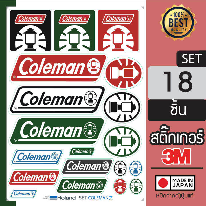 sticker-ลาย-coleman-แบบ-set-a4-ชุด-b-สติกเกอร์แค้มปิ้ง-ติดตกแต่งกันน้ำ-กันแดด-3m-สติ๊กเกอร์ติดได้ทุกที่-ไดคัทแยกชิ้นแล้วพร้อมติด