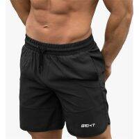 Merk Mannen Sportscholen Fitness Shorts กางเกงขาสั้นเพาะกายวิ่ง Zomer Sneldrogende Corte Broek Mannelijke Toevallige Strand Merk Trainingsbroek