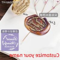 ◈☜¤ Personalized Customized Wedding Pattern Name Date Fire-painted Seal Copper Badge Head Wax Label Seal DIY Gift Wholesale