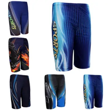 Men Swim Jammers Swimming Trunks Plus Size Swim Shorts Tight Quick