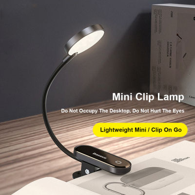 Usb Vertical Clip Mini Clip Lamp Reading Learning Desk Lamp Portable Clip On Small Night Lamp Flexible Travel Bedroom Book Lamp