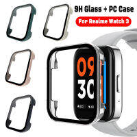 9H แก้ว Case สำหรับ Realme Watch 3สมาร์ทดูกันชนกรอบหน้าจอป้องกันเคสแก้วสำหรับ Realme Watch 3 Pro Case