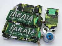 สายเบลท์ takata สีเขียวลายพราง 4 จุด เข็มขัดนิรภัยความปลอดภัย เพิ่มความสปอร์ตให้กับรถคุณ ติดตั้งได้ง่ายๆ คุณภาพดี แข็งแรง ทนทาน