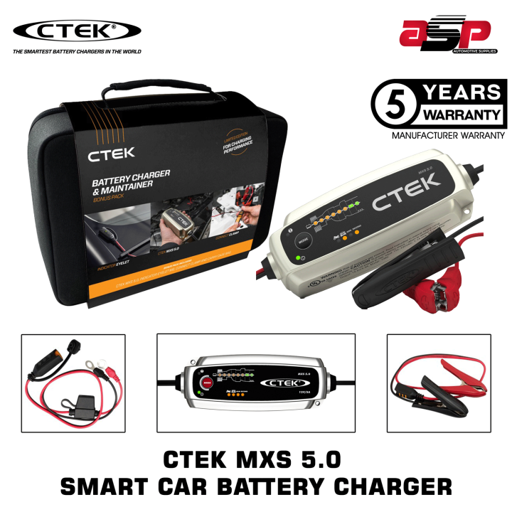 CTEK MXS 5.0 New Test & Charge Battery Charger - CTEK 40-206