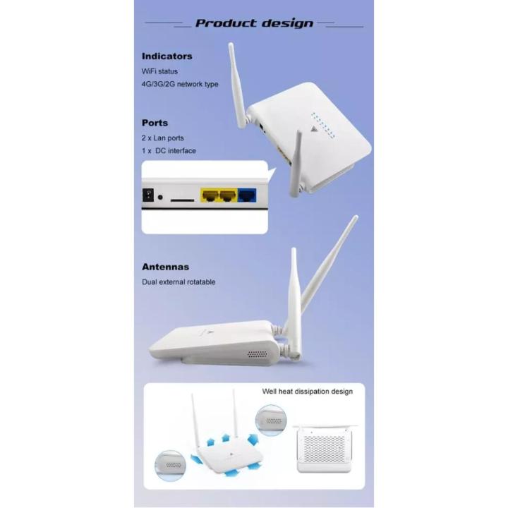 4g-เราเตอร์-router-2-เสา-high-gain-antenna-ใส่ซิมปล่อย-wifi-hotspot-ultra-fast-4g-speed-supported-32-users-sharing