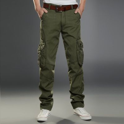 เสื้อวอร์มทหารสำหรับผู้ชาย,กางเกงคาร์โก้กางเกงวิ่งฮิปฮอปทหารกางเกงลำลองมีหลายกระเป๋าสำหรับเดินป่าเดินป่ากลางแจ้ง