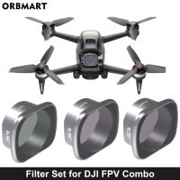 ORBMART เลนส์กรองแสงฟิลเตอร์สำหรับ DJI FPV Combo CPL UV ND 8 16 32ดาวกล้องถ่ายรูปกลางคืนเลนส์ฟิลเตอร์สำหรับโดรน FPV DJI