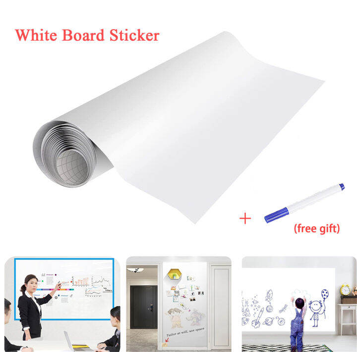 Self Adhesive White Board Paper - Large Whiteboard Wall Stickers Roll