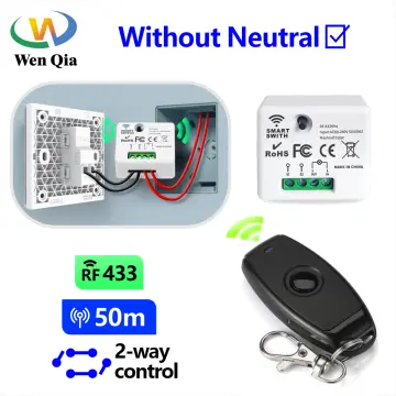 Digital Switch 4-Way ON/Off AC 220V-240V Light Digital Remote-Wireless With  RF Remote Control