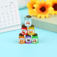 ✱ 5pcs 1:12 Dollhouse Miniture Jam Model Kitchen Food Accessories For Doll House Decoration Kids Pretend Play Toys
