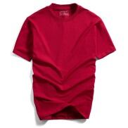 Áo thun tay ngắn cổ tròn đỏ chính hãng AREMI vải cotton 4 chiều chuẩn form
