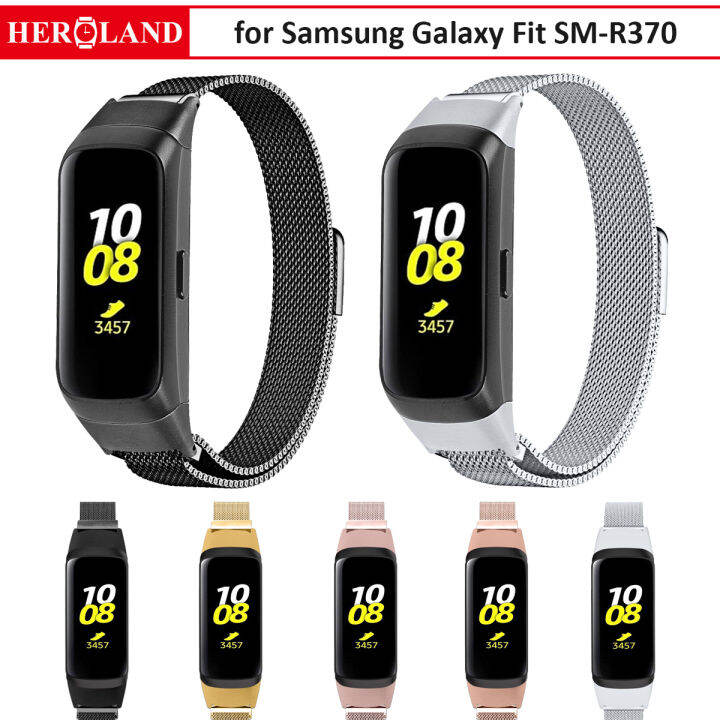 สำหรับ Samsung Galaxy Fit Sm R370มิลานสายนาฬิกาโลหะสายสำรองสายรัดข้อมือ